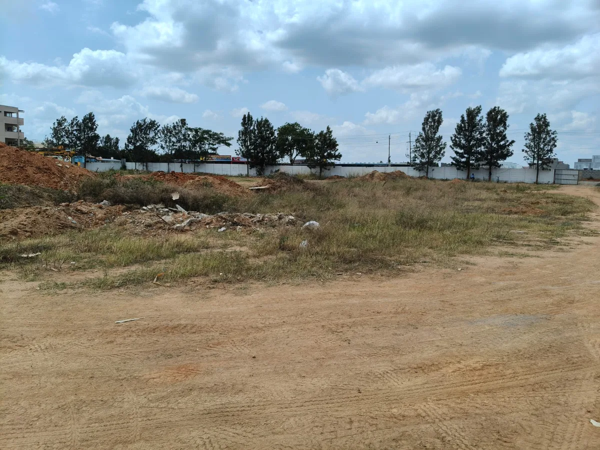 Garden Breeze ground clearing in progress, August 2026 Prestige Garden Breeze site with early ground clearing, Sarjapur Road